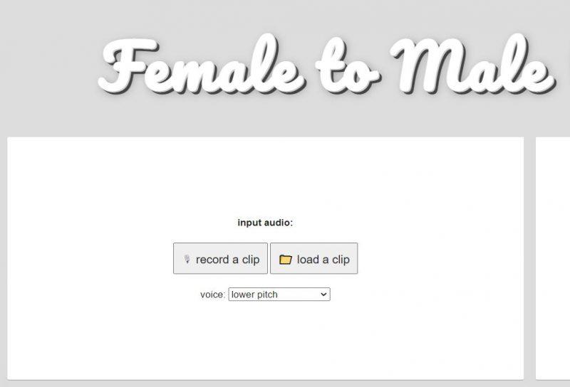 female to male modulador de voz online