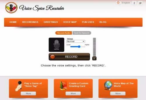 Voice Spice Recorder cambiador de voz online